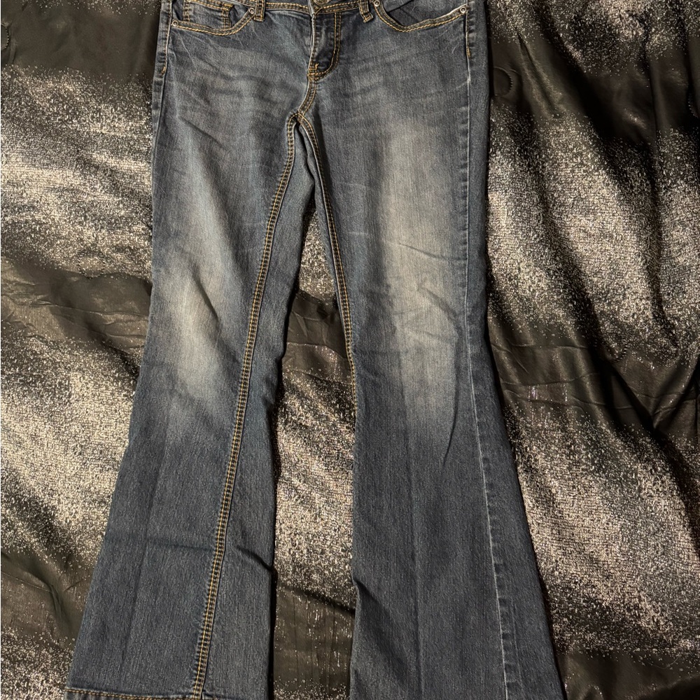 Earl Jeans Blue Flare Wide Leg Denim